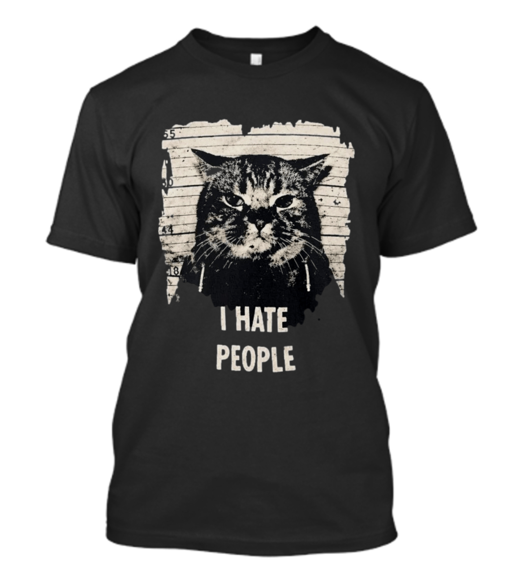 Jeff Satur I Hate People Cat Shot T-Shirt