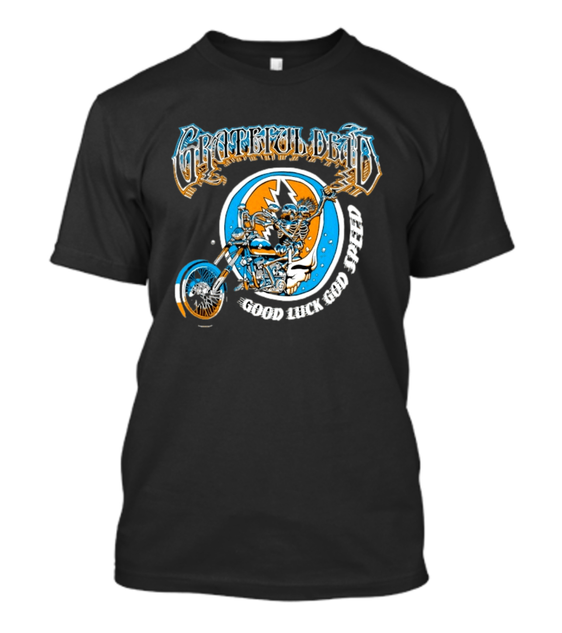 Grateful Dead Skeleton Biker Good Luck God Speed T-Shirt