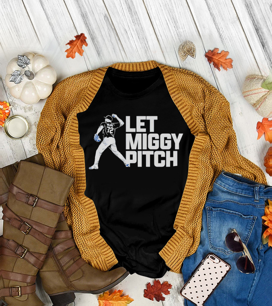 Let Miggy Pitch Los Angeles Dodgers Miguel Rojas T-Shirt
