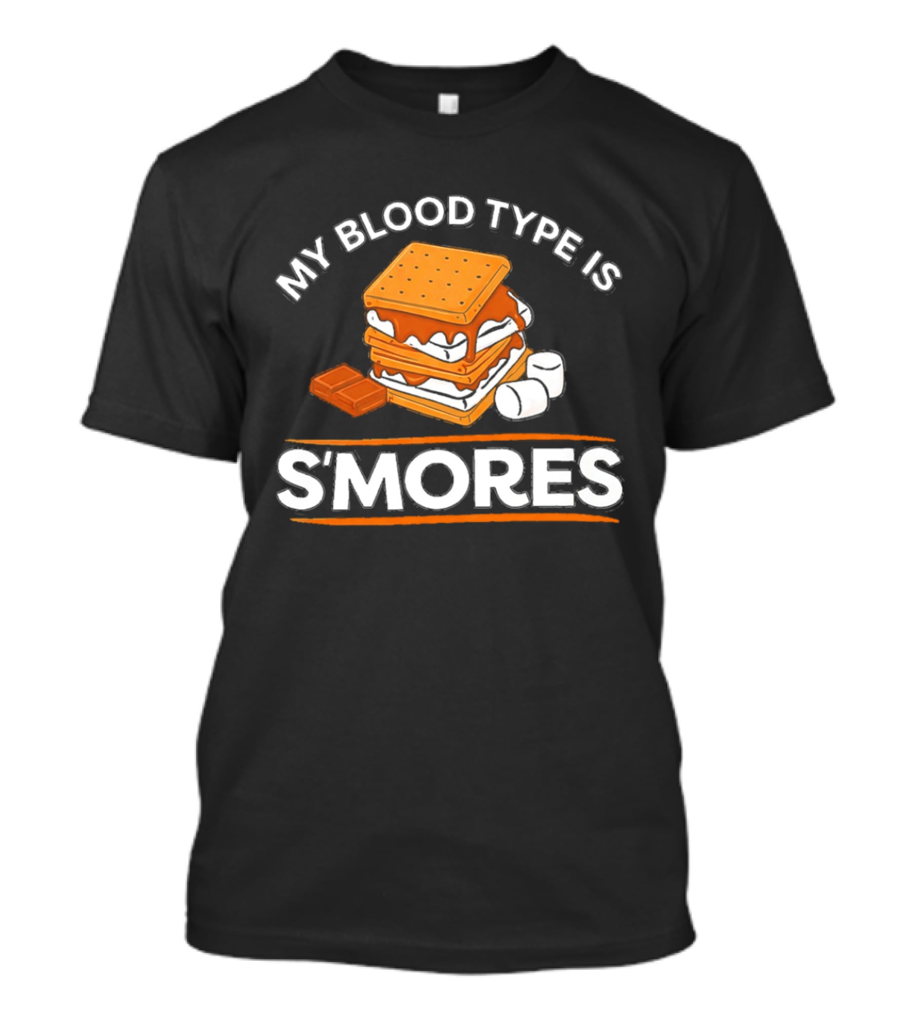 My Blood Type Is S'mores Marshmallow Camping Snack T-Shirt