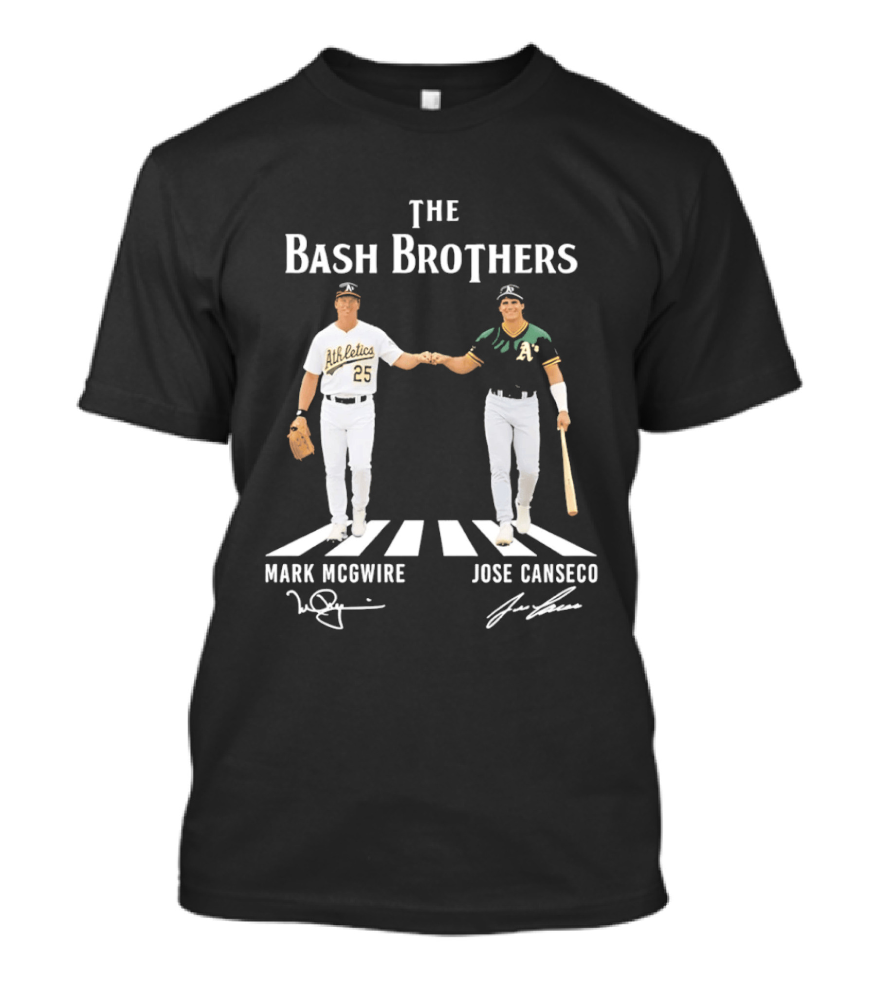 The Bash Brothers Mark McGwire Jose Canseco Oakland Athletics Abbey Road T-Shirt
