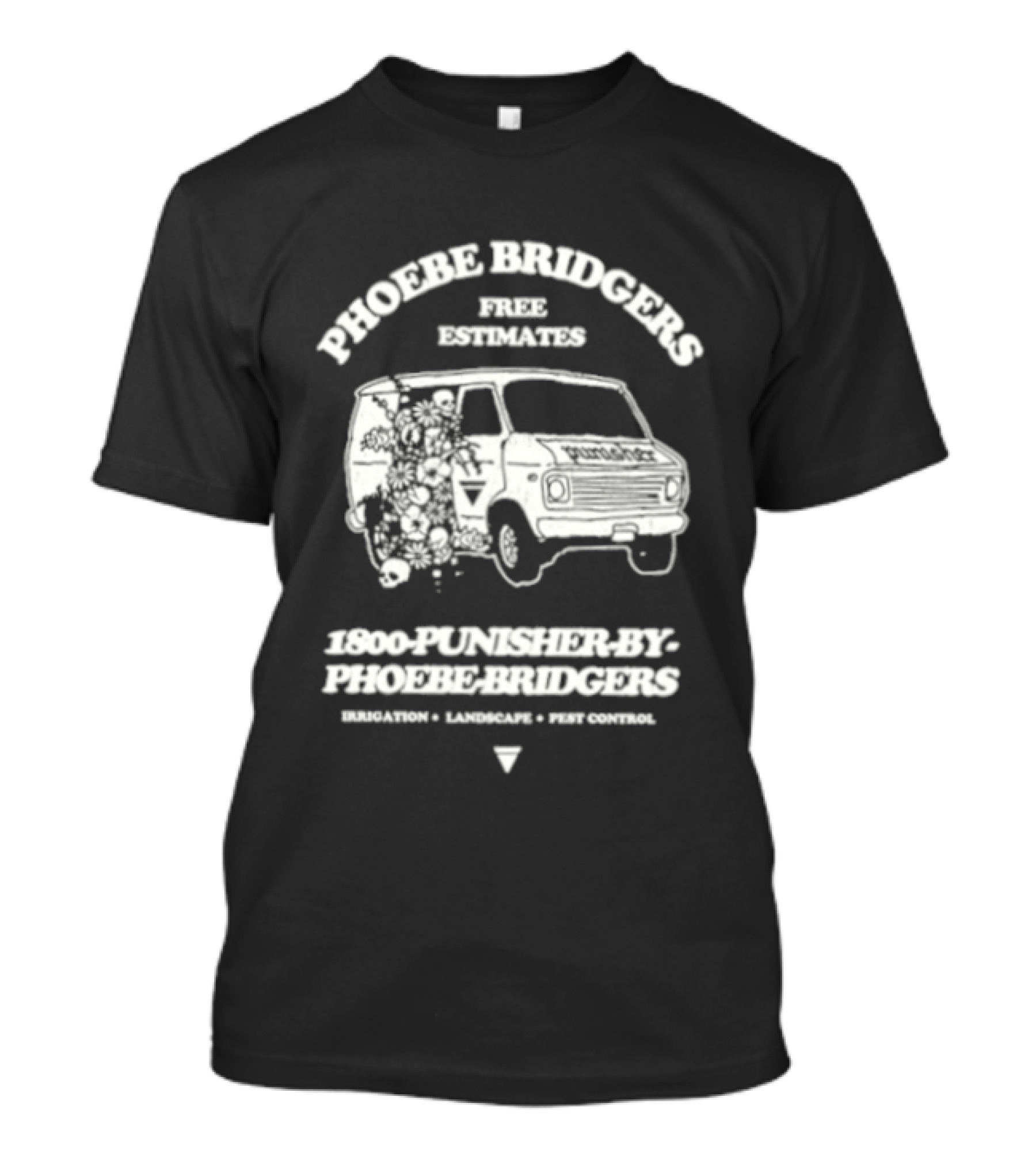 Phoebe Bridgers Free Estimates 1 800 Punisher Flowers Van T-Shirt