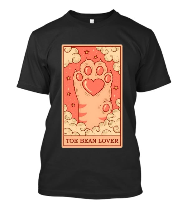 Toe Bean Lover Cat Paw Heart And Stars Whimsical T-Shirt