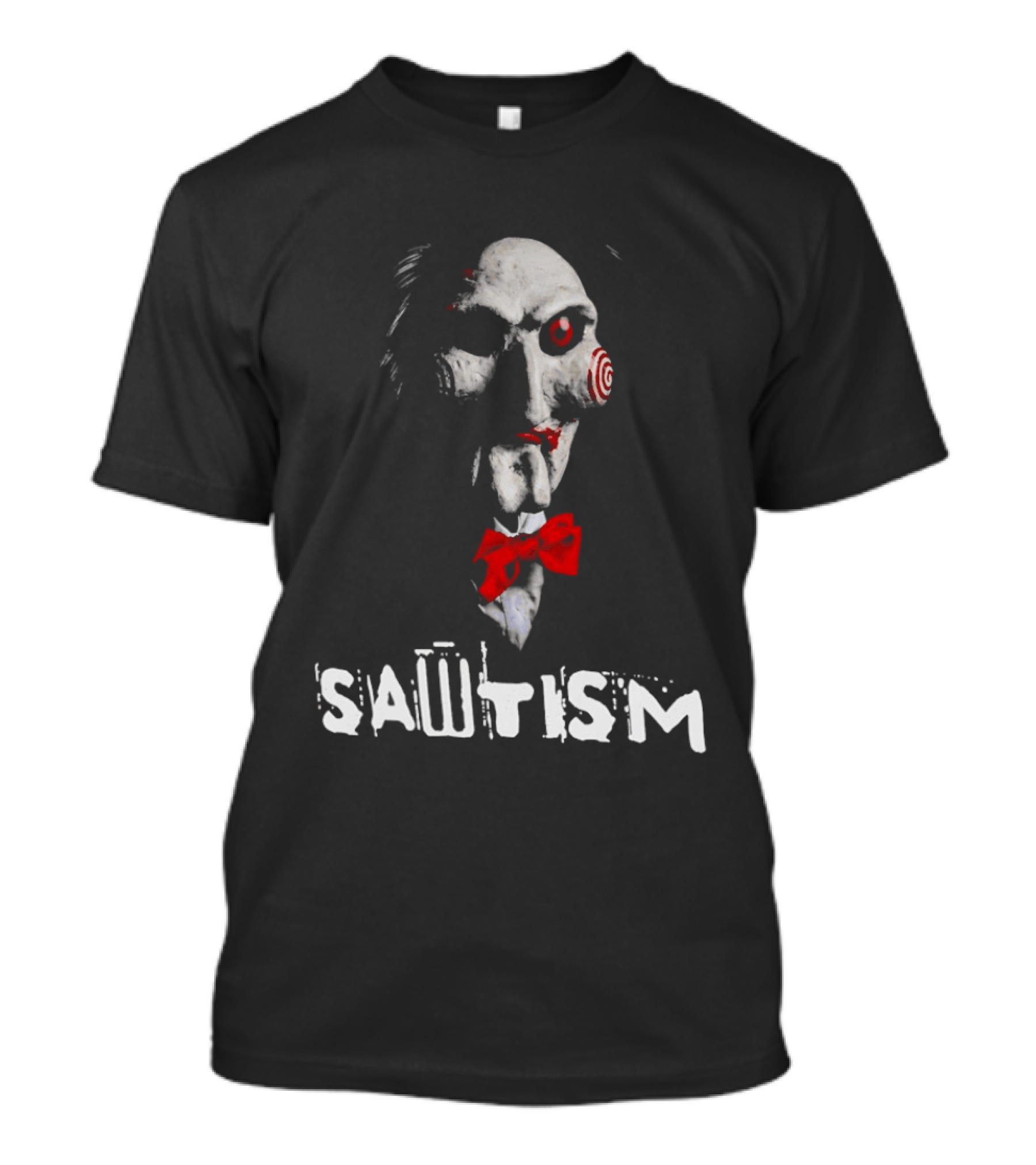 Sawtism Billy Puppet Jigsaw Horror Dark Humor T-Shirt