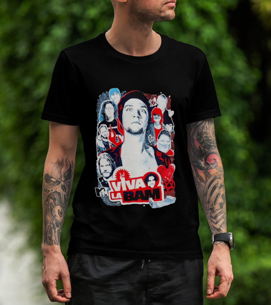 Viva La Bam MTV Jackass Cast Collage Reality TV Series T-Shirt