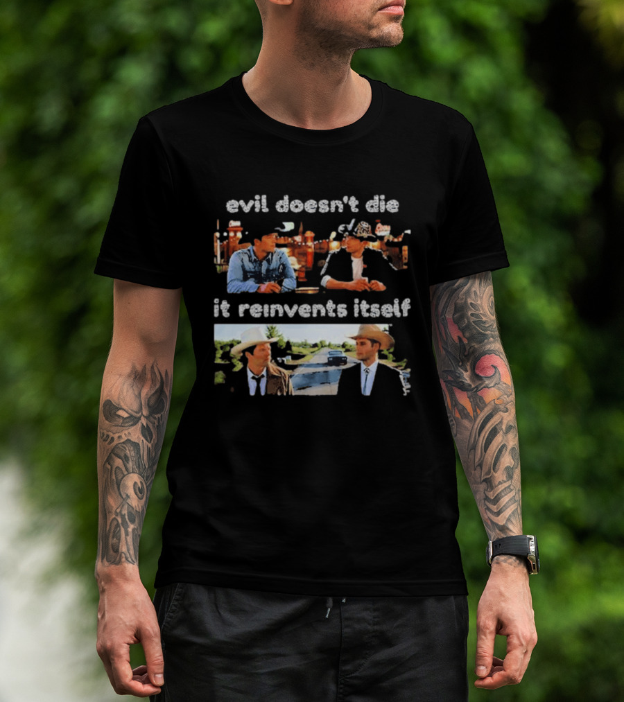 Supernatural 9 1 1 Lone Star Mashup Evil Doesn't Die It Reinvents Itself Cowboy Scene T-Shirt