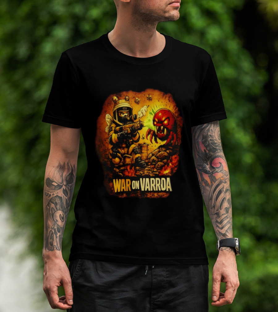 War On Varroa Beekeeper Tactical Combat Against Varroa Mite T-Shirt