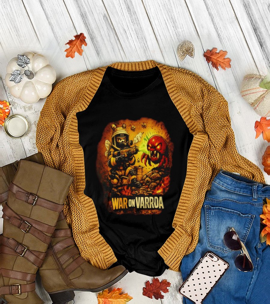 War on Varroa Beekeeper Tactical Combat Against Varroa Mite T-Shirt