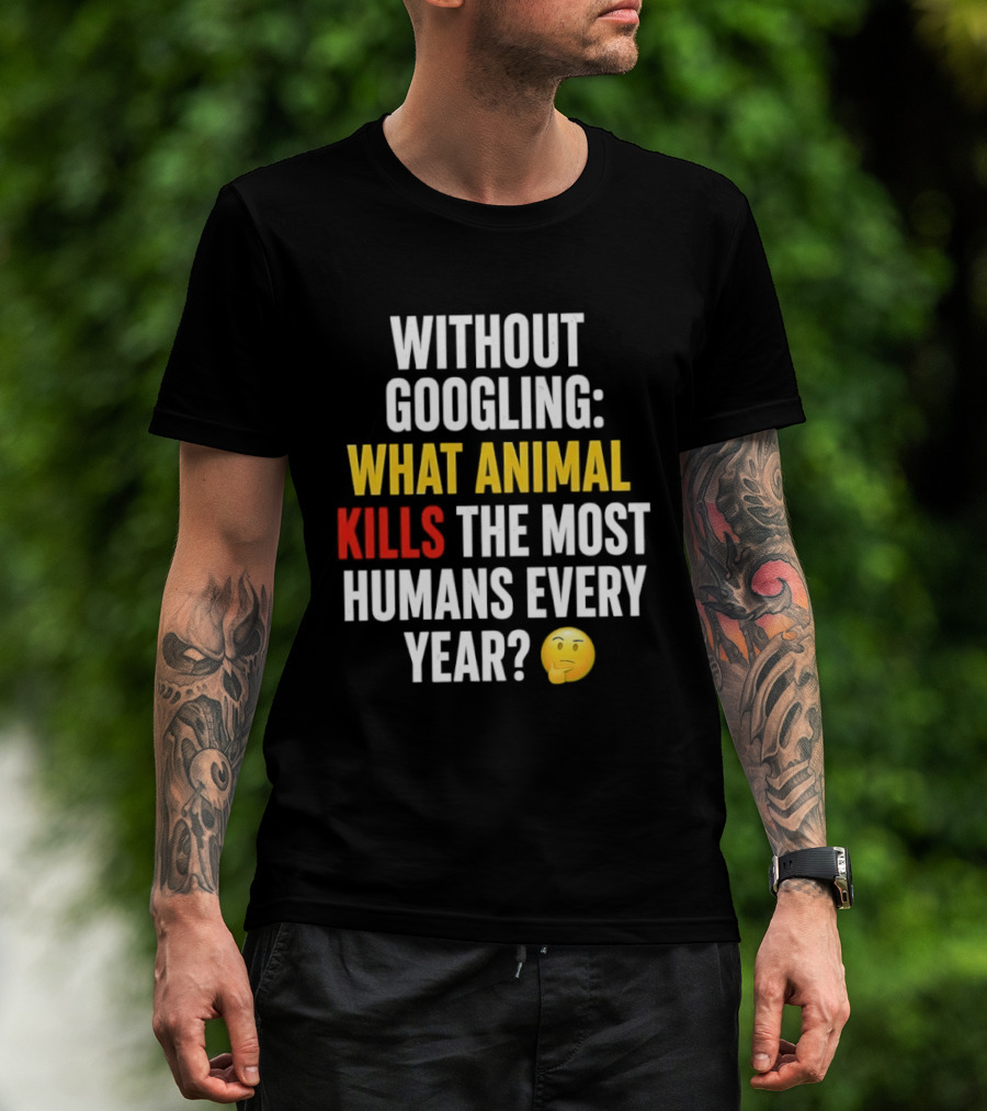 Without Googling What Animal Kills The Most Humans Every Year Emoji Challenge T-Shirt