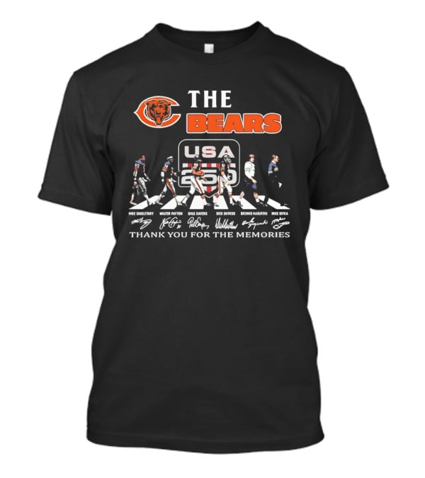 The Chicago Bears Abbey Road USA 250 Thank You For The Memories T-Shirt
