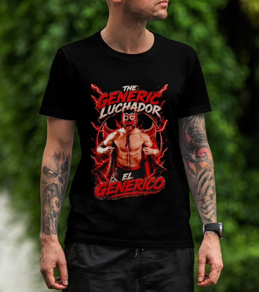 The Generic Luchador El Generico Pro Wrestling Masked Fighter T-Shirt