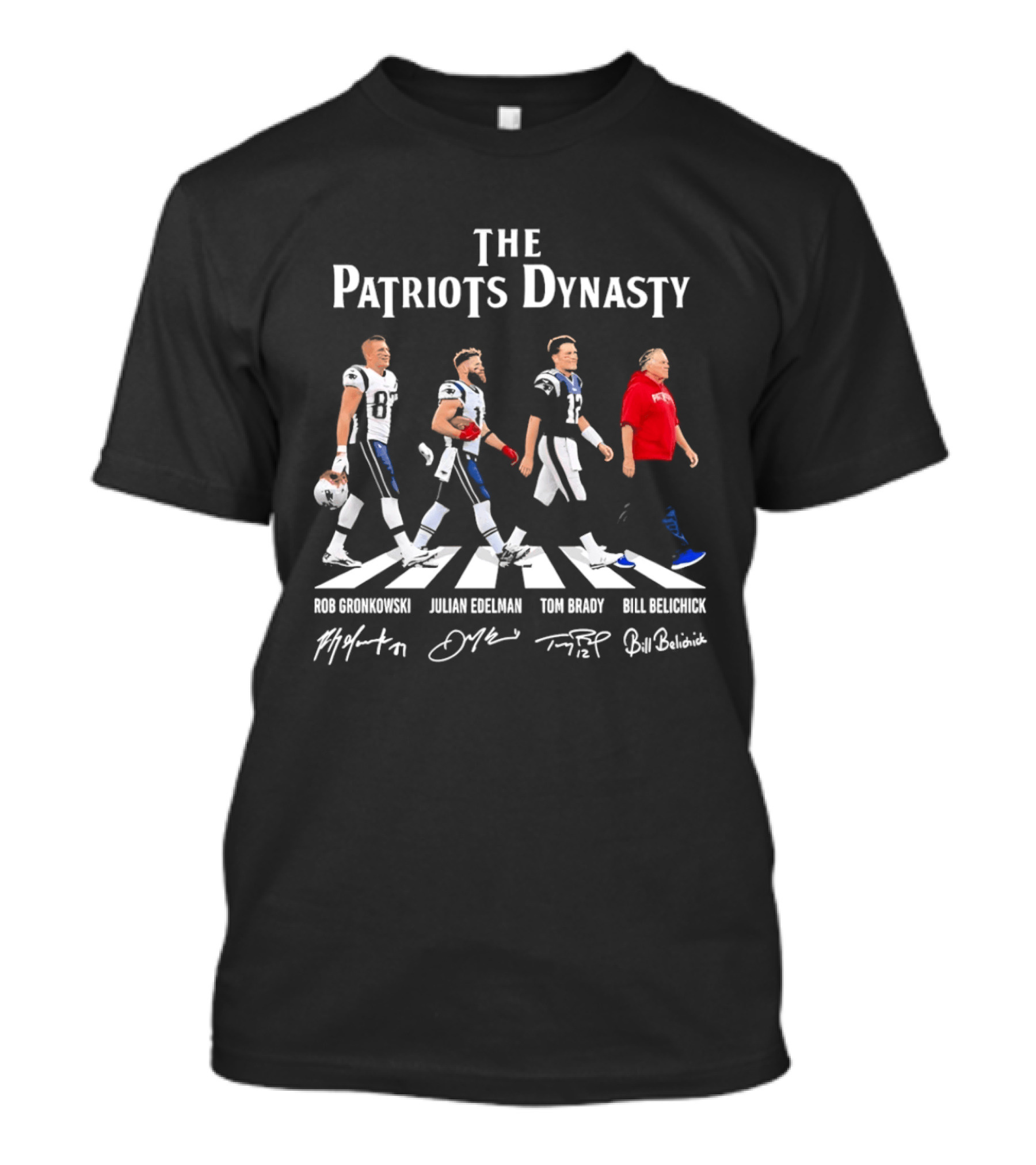 The Patriots Dynasty Abbey Road Gronkowski Edelman Brady Belichick T-Shirt