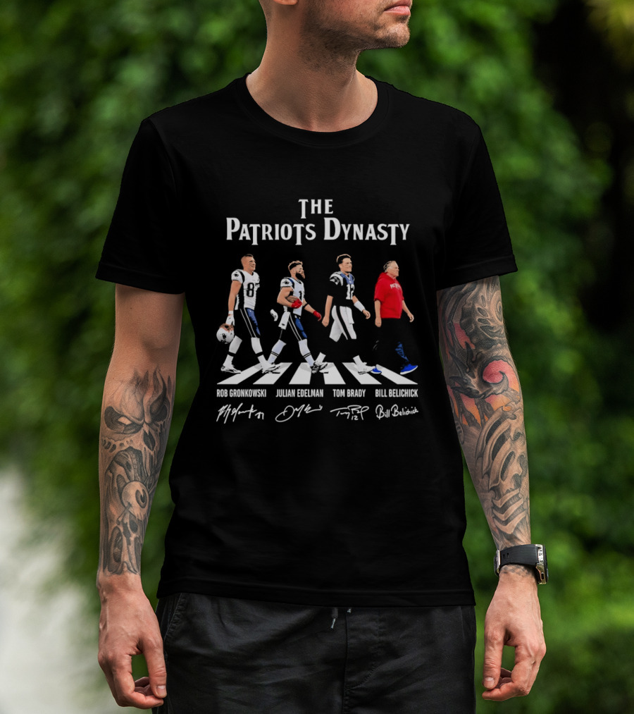 The Patriots Dynasty Abbey Road Gronkowski Edelman Brady Belichick T-Shirt