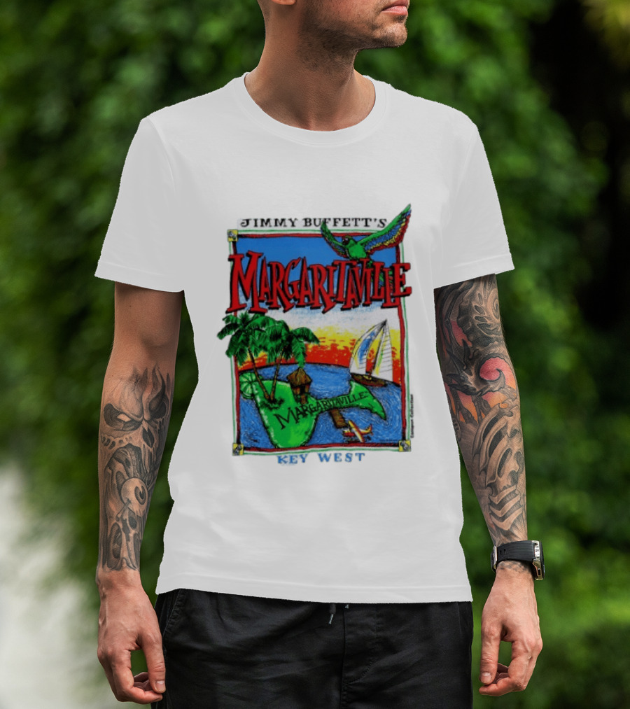 Jimmy Buffett's Margaritaville Key West Island Tropical Paradise Sailing Adventure T-Shirt