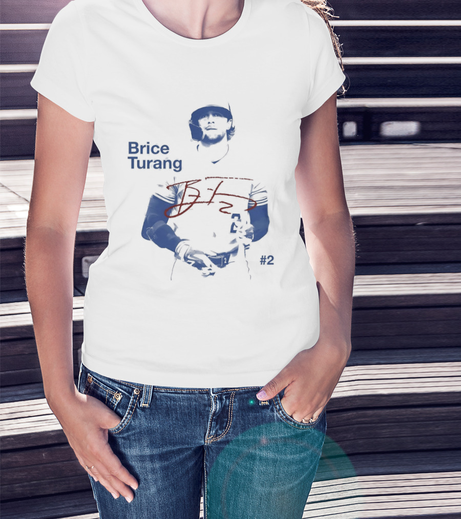 Brice Turang Milwaukee Brewers 2026 Star Player Number 2 Signature T-Shirt