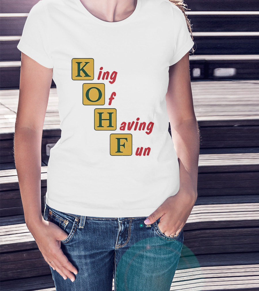 King Of Having Fun KOHF Acrostic Blocks T-Shirt