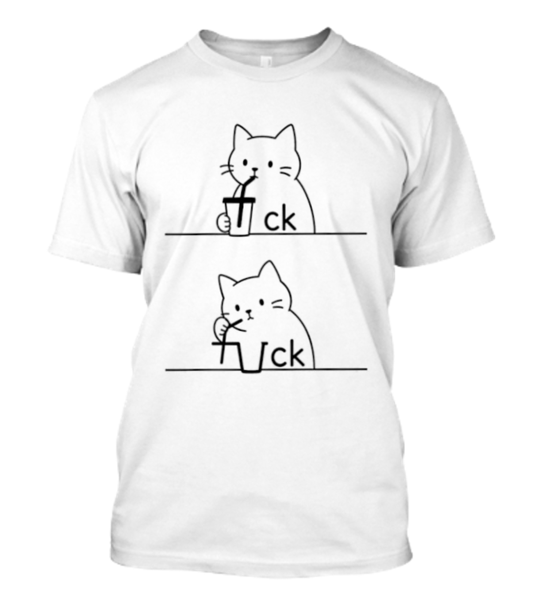 Cat Sip Tuck Word Play Humor T-Shirt