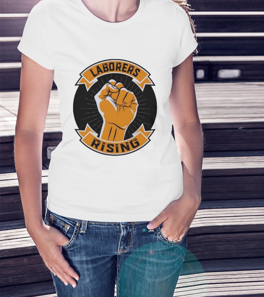 Laborers Rising Fist Solidarity Power Union Worker Movement T-Shirt