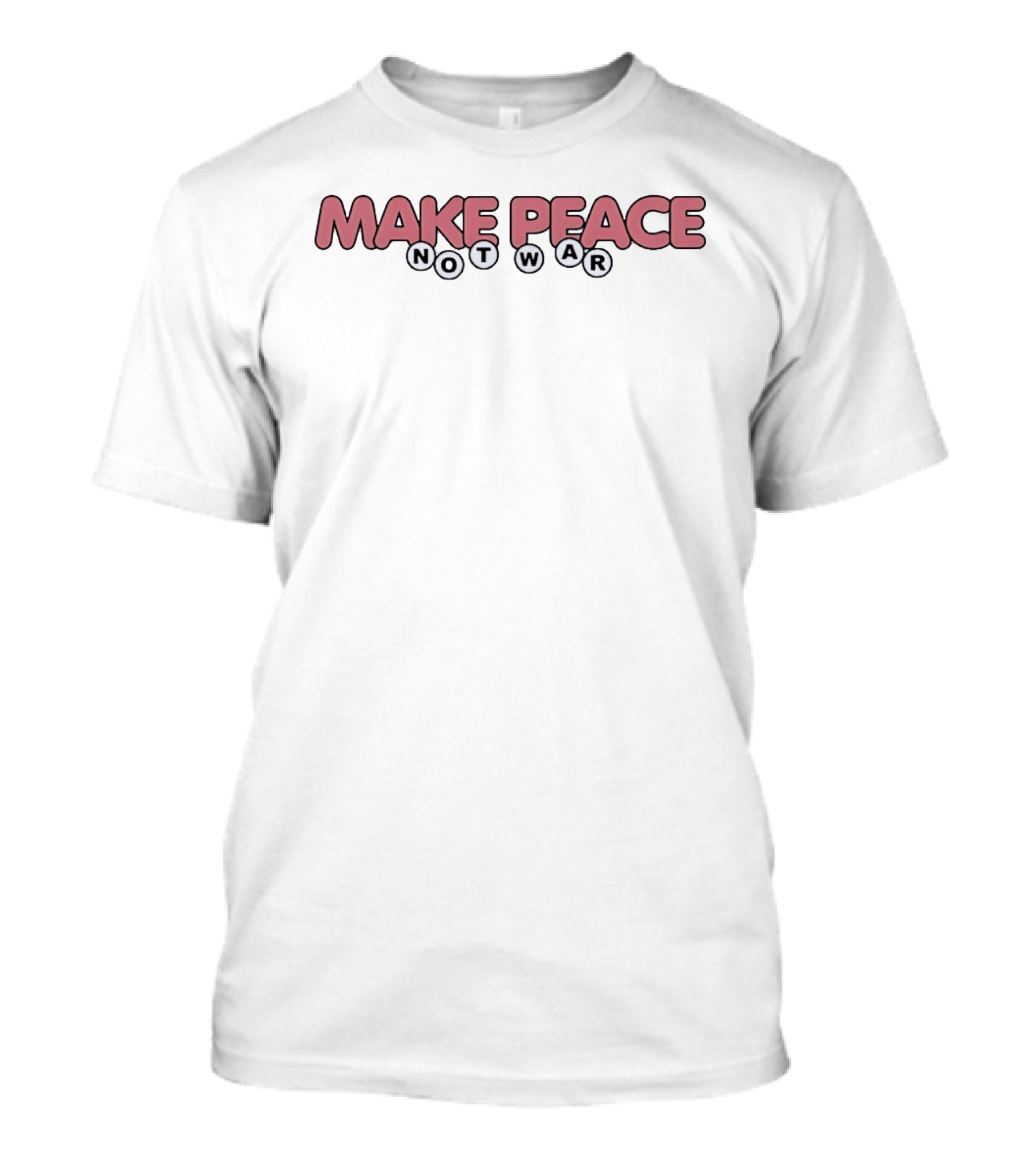 Make Peace Not War Retro Bubble Letters T-Shirt