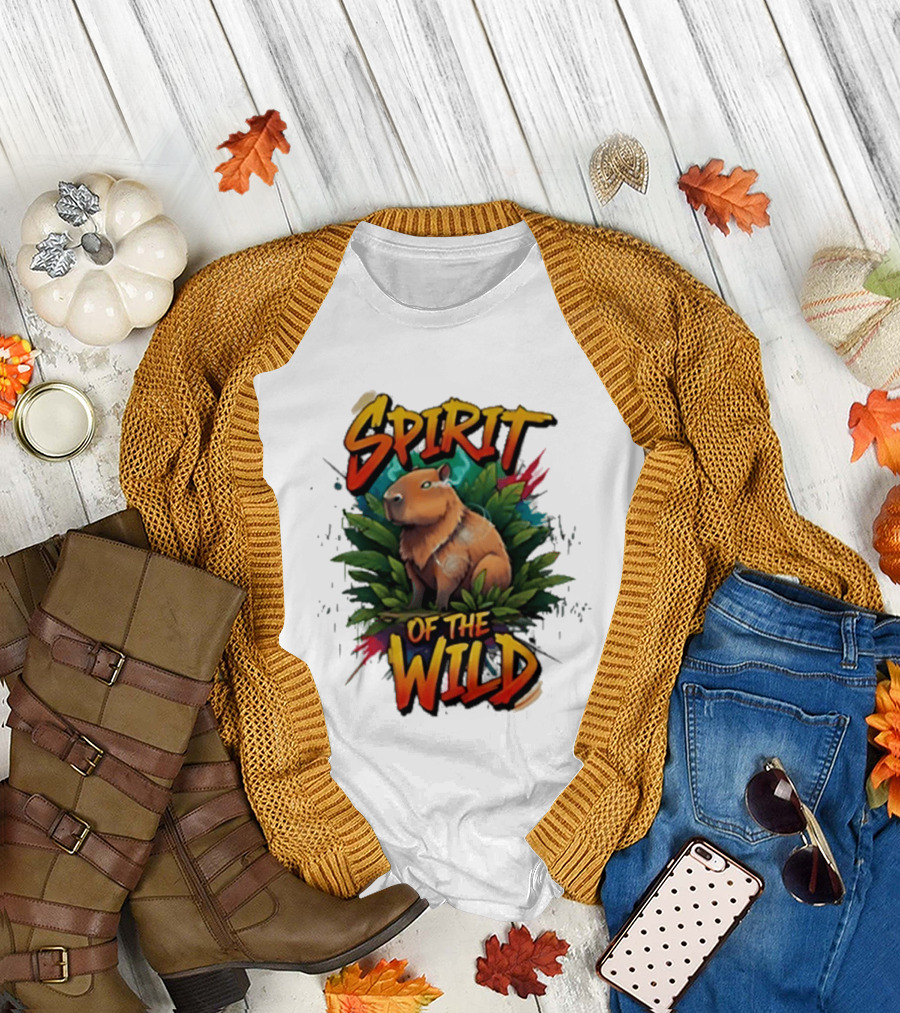 Spirit of the Wild Capybara Nature Adventure T-Shirt