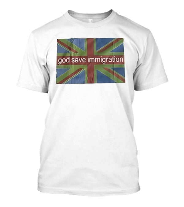 God Save Immigration Union Jack Flag Protest T-Shirt