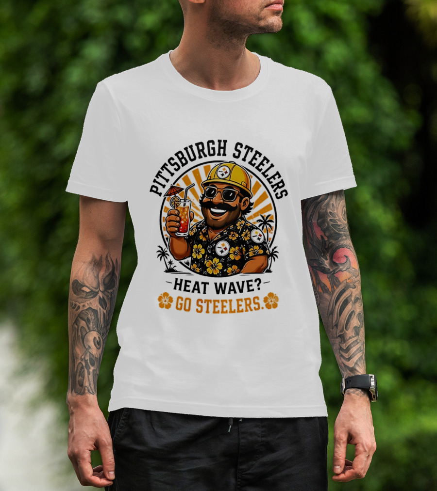 Pittsburgh Steelers Heat Wave Go Steelers Hawaiian Tropical Vibe T-Shirt