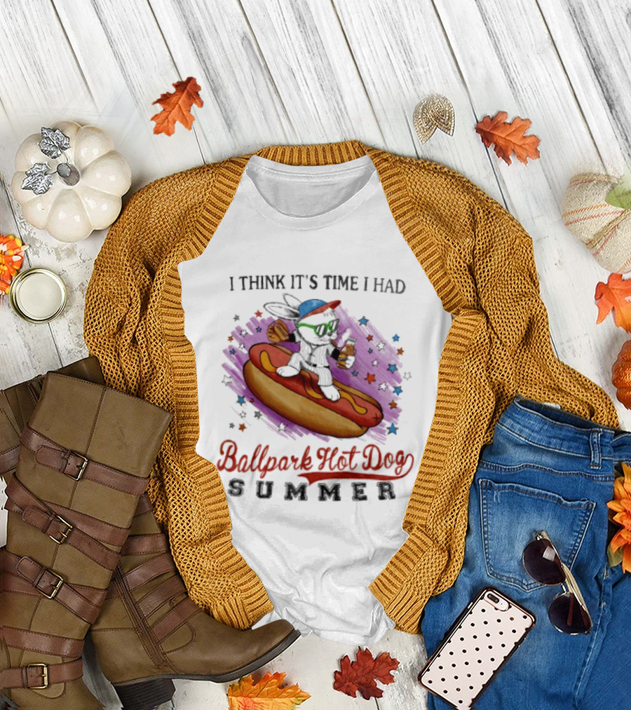 Rabbit I Think It's Time I Had Ballpark Hot Dog Summer T-Shirt
