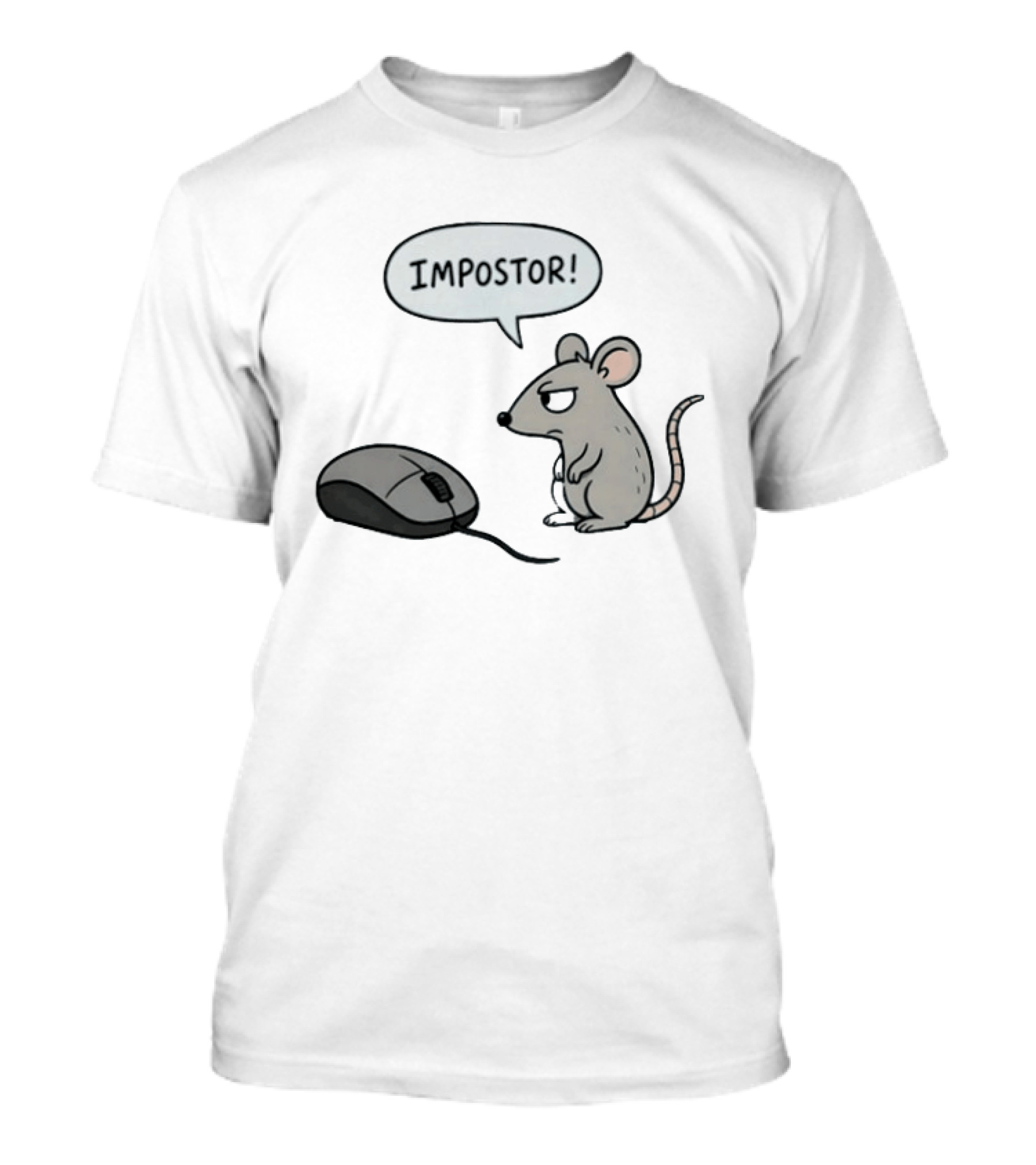 Impostor Mouse Rat Among Us Rodent Computer Joke T-Shirt