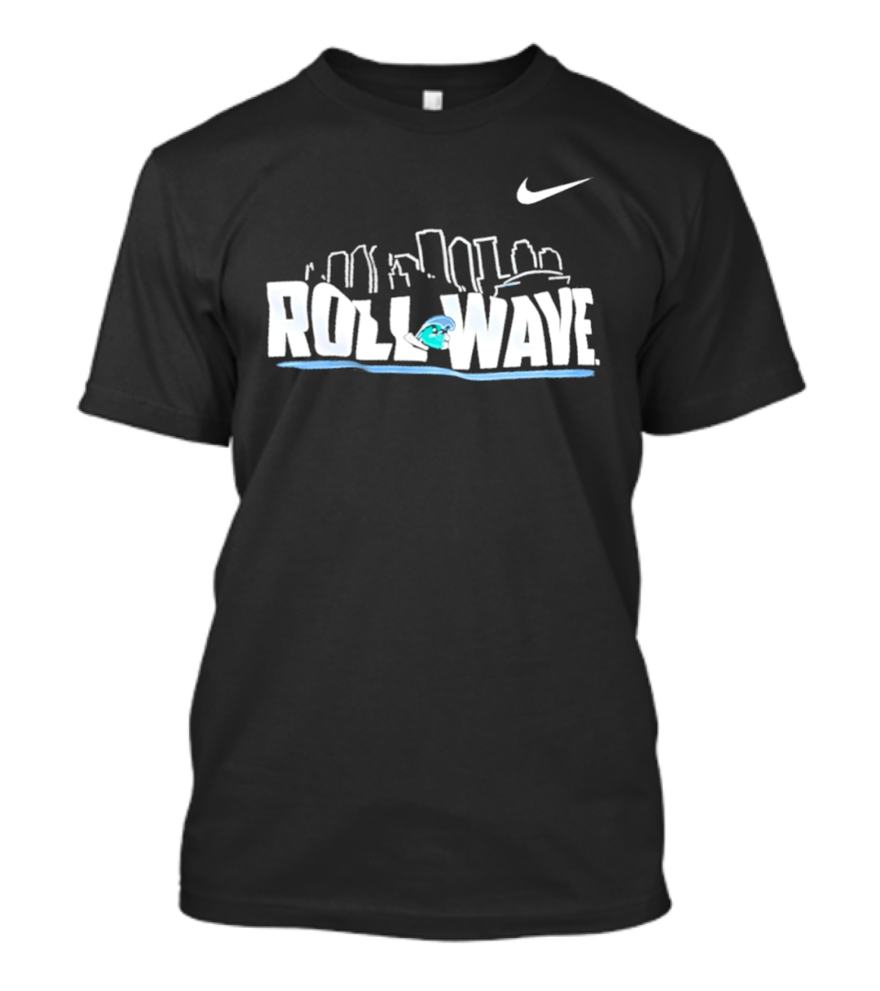 Tulane Green Wave Roll Wave Skyline Nike T-Shirt