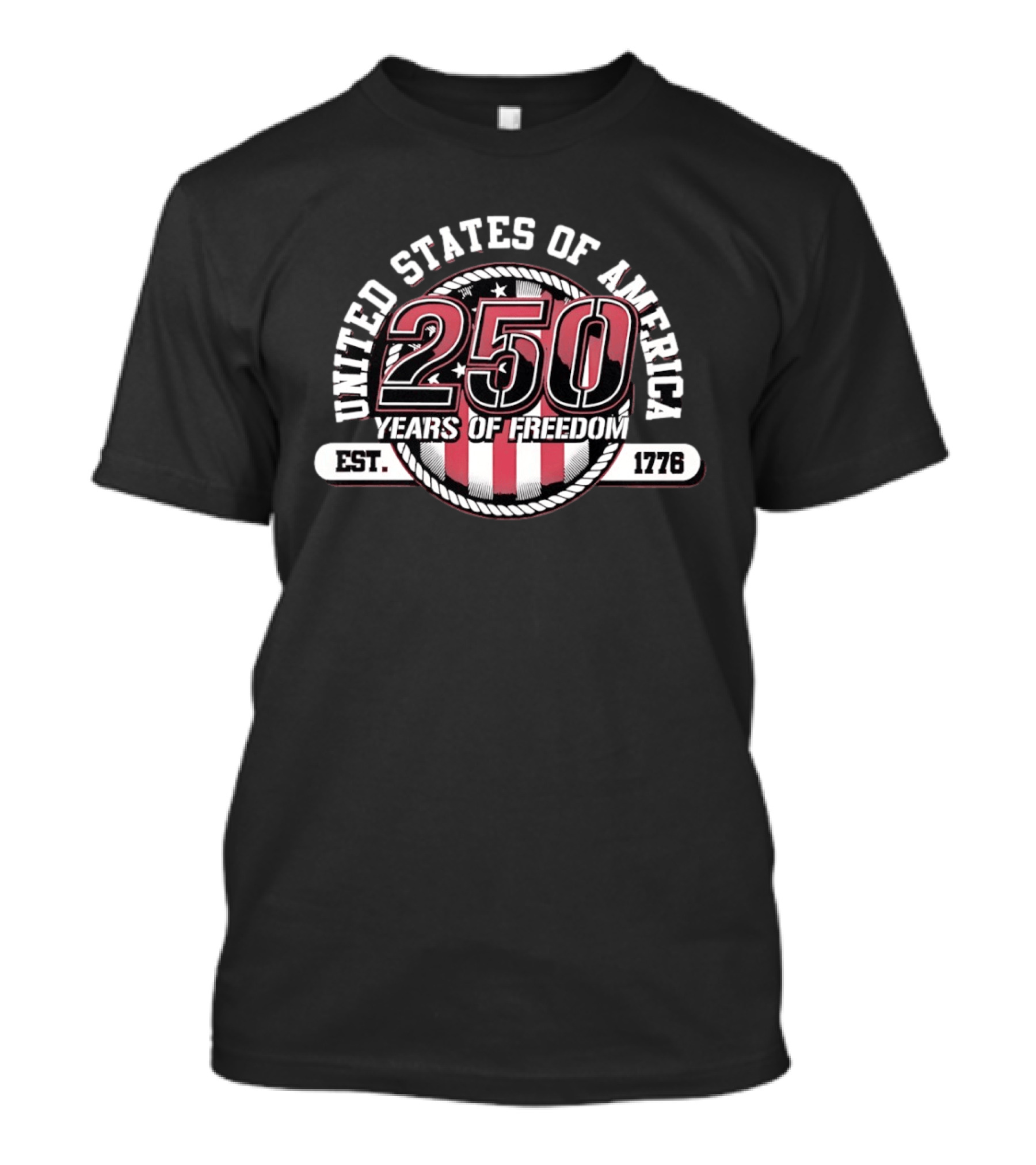 United States Of America 250 Years Of Freedom Est 1776 T-Shirt