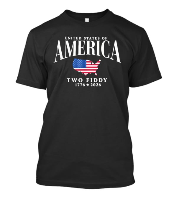 United States Of America Map Flag Two Fiddy 1776 2026 Celebration T-Shirt