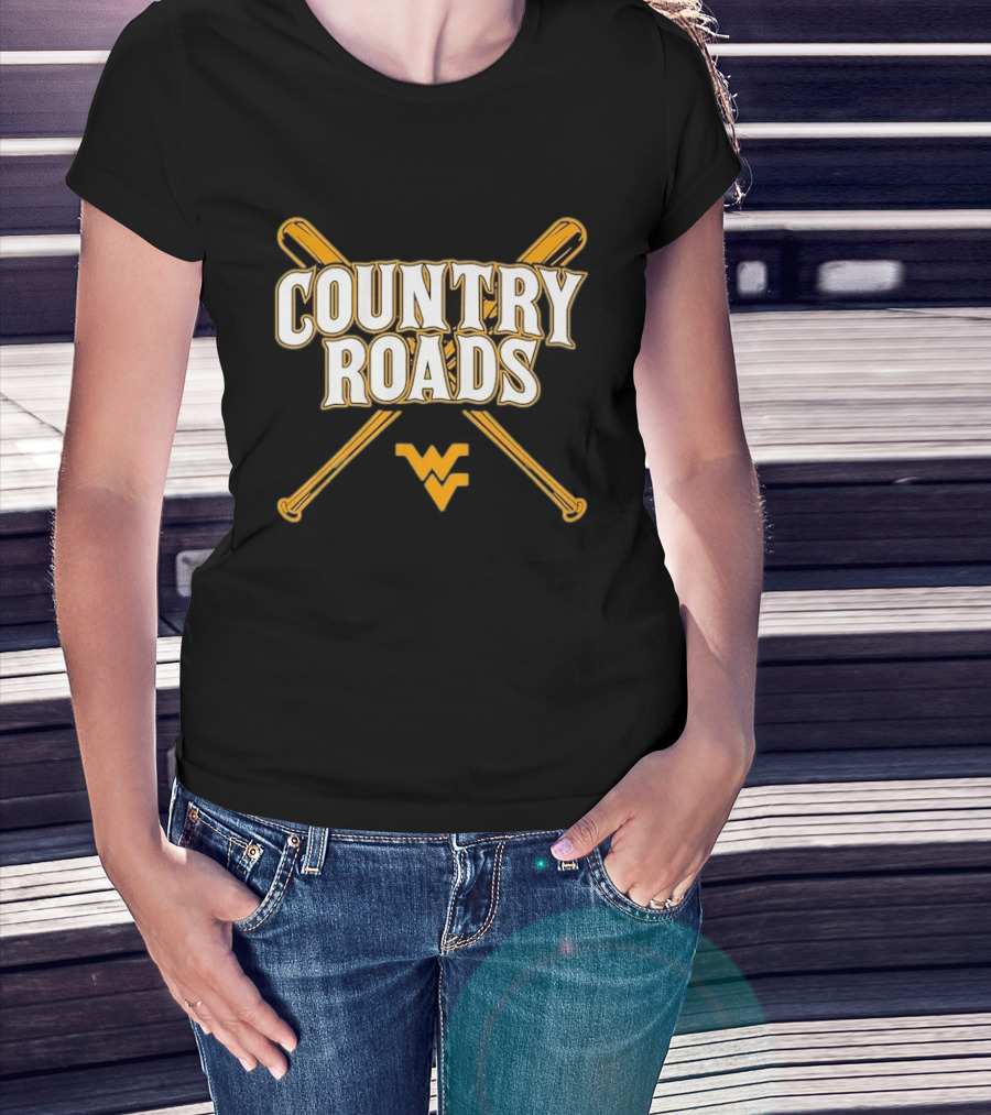 West Virginia Country Roads Baseball WV T-Shirt