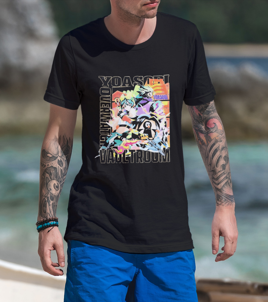 Yoasobi Over Vaultroom Kiriko Genji Pachimari Anime T-Shirt