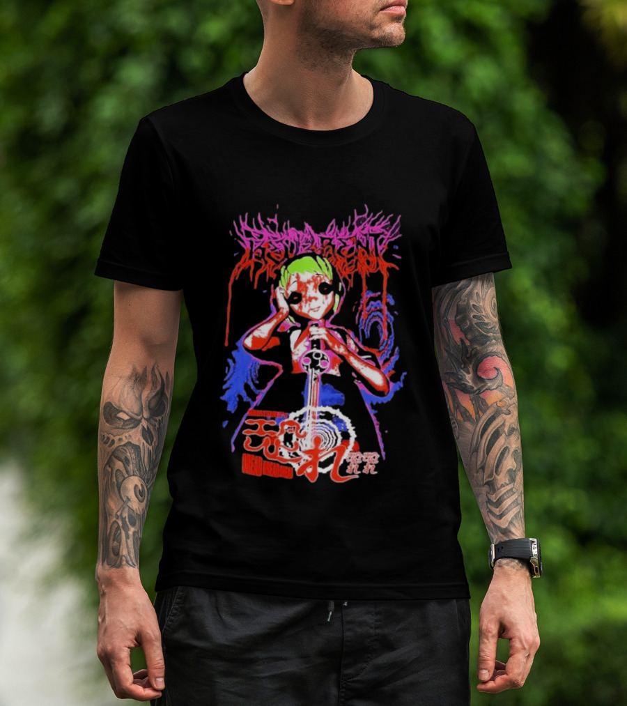 Hinatsura's Dread Dread Dread Colorful Manga Art Style With Japanese Script T-Shirt