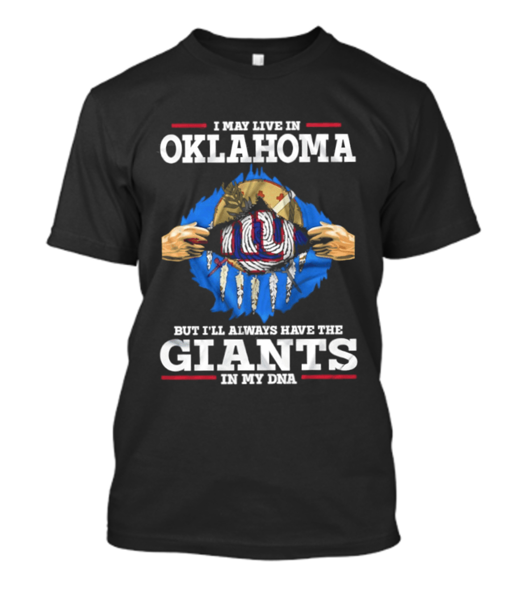 Oklahoma Resident With Giants DNA Fan Pride T-Shirt