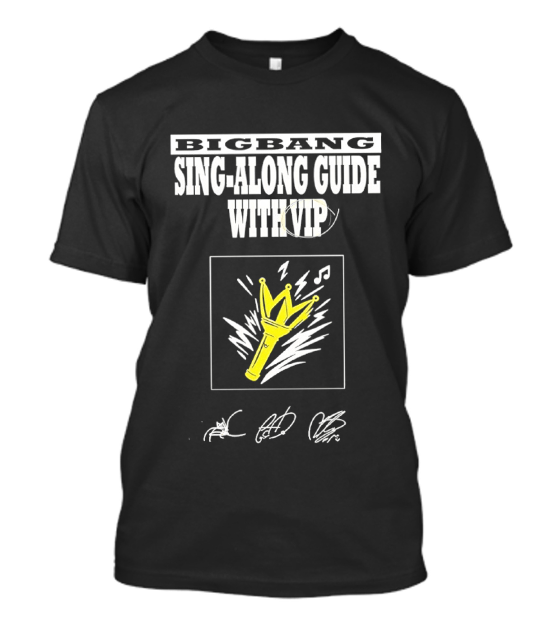 BIGBANG Sing Along Guide With VIP Lightstick And Signatures T-Shirt