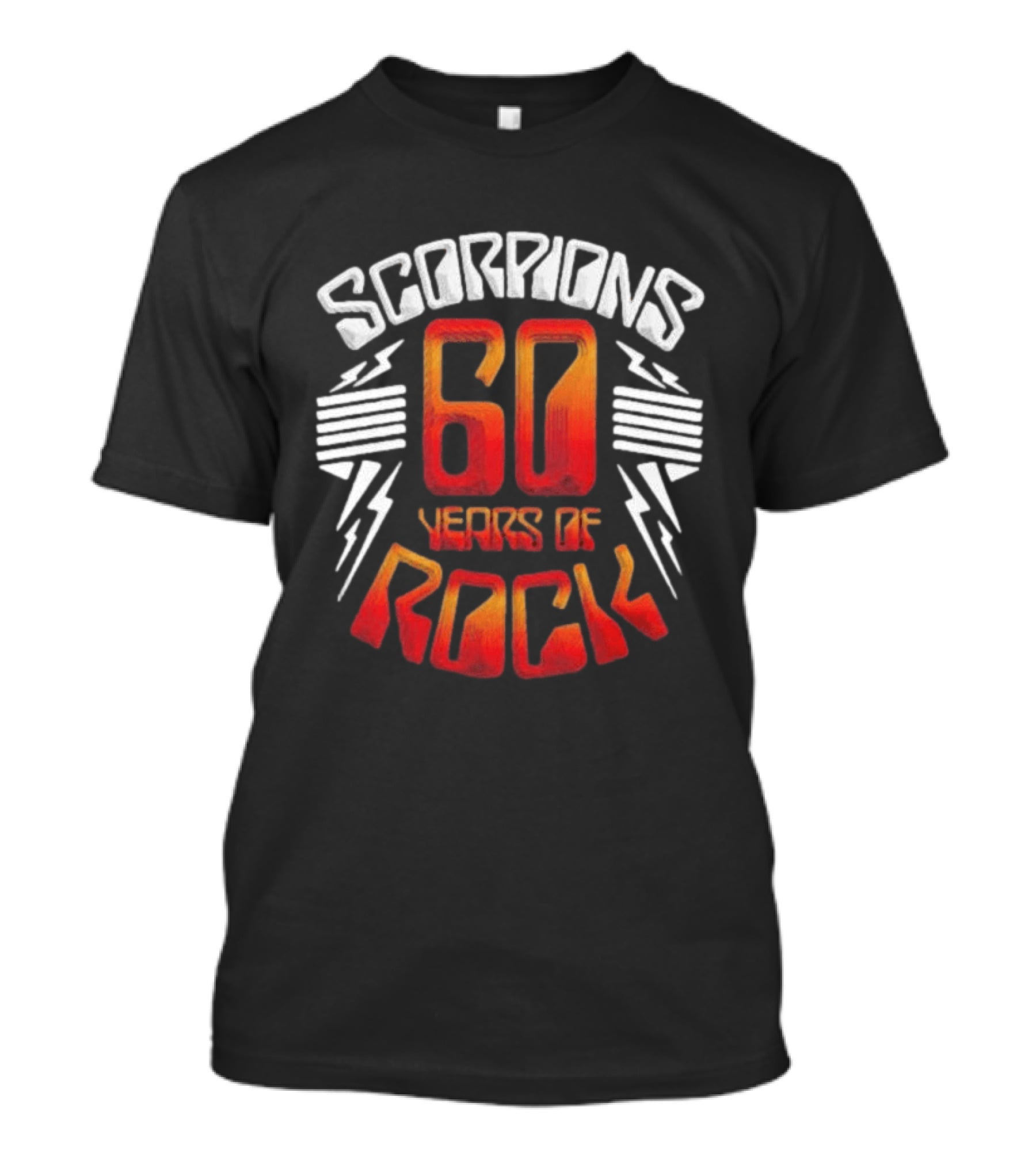 Scorpions 60 Years Of Rock Scorpions Rock Zone Membership Anniversary Celebration Lightning T-Shirt