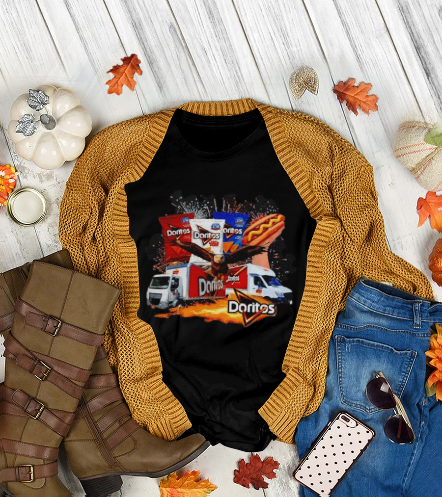 Doritos Hotdog Eagle Truck Fireworks Snack Explosion T-Shirt