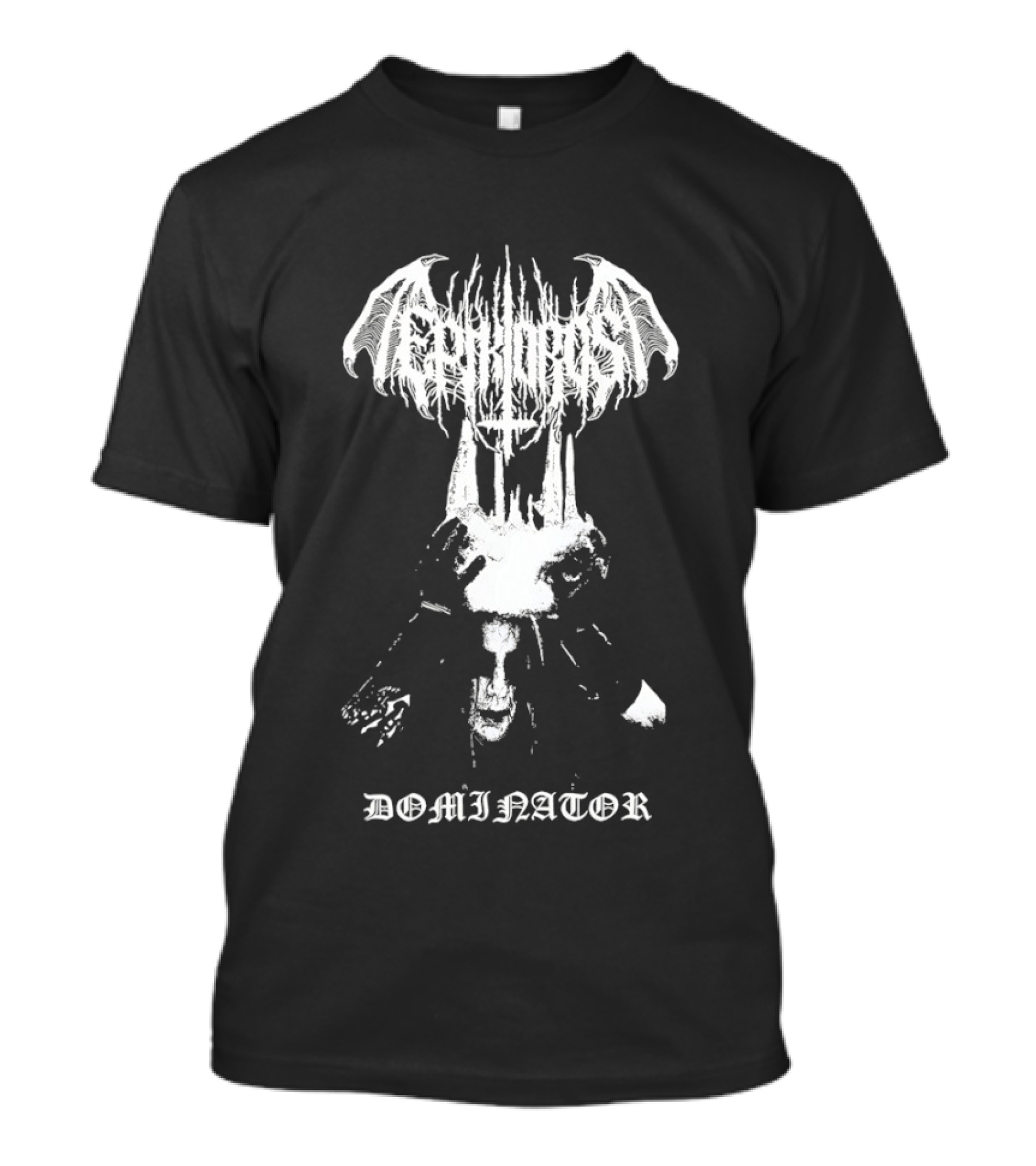 Tephroast Dominator Black Metal Skull Crown Corpse Paint T-Shirt
