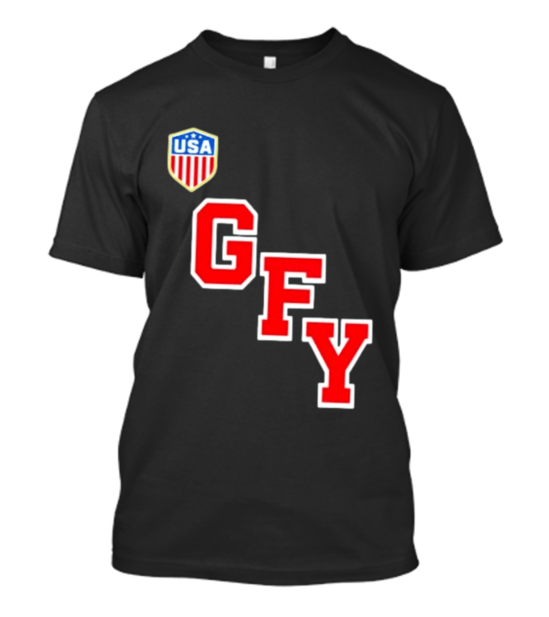 GFY USA Team Red Lettering And Shield T-Shirt