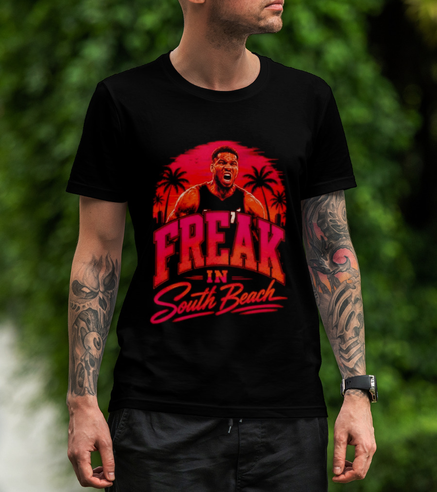 Freak Giannis Antetokounmpo In South Beach Miami Basketball T-Shirt