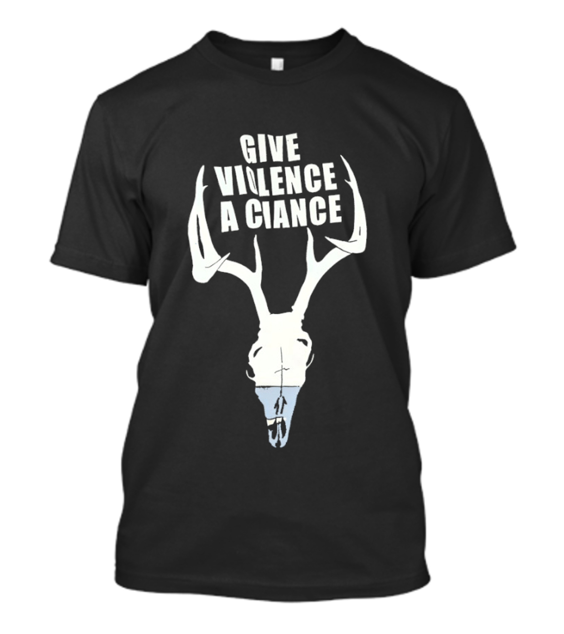 Give Violence A Chance Deer Skull Hunting Archery Wildlife T-Shirt