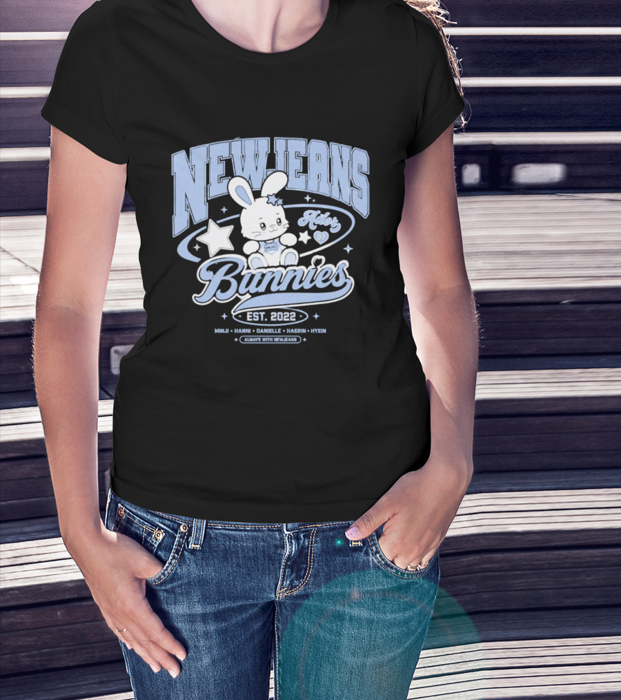 NewJeans Bunnies Est 2022 Haerin Minji Hanni Danielle Hyein Always With NewJeans T-Shirt