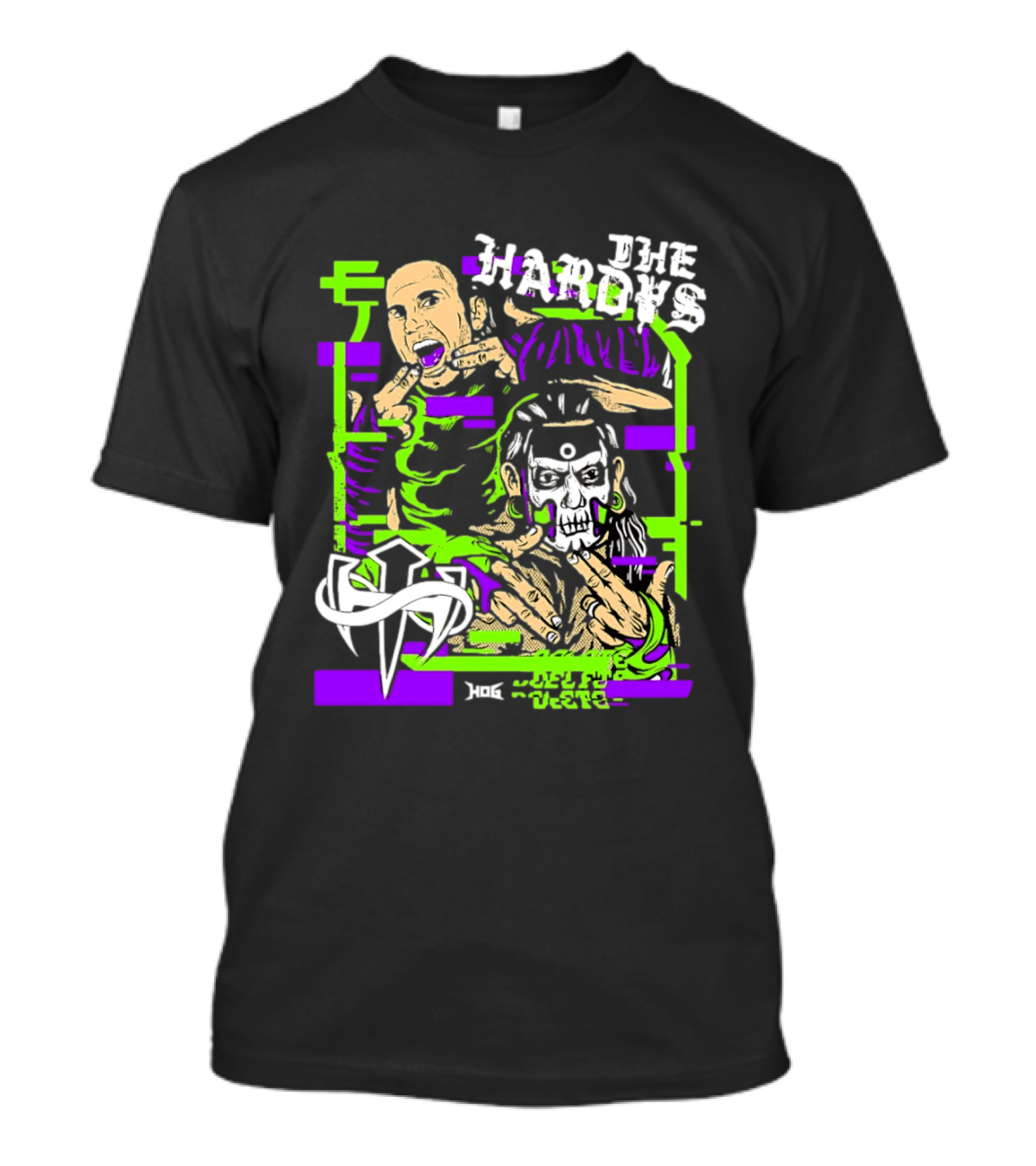 The Hardys Jeff Hardy Matt Hardy WWE Neon T-Shirt