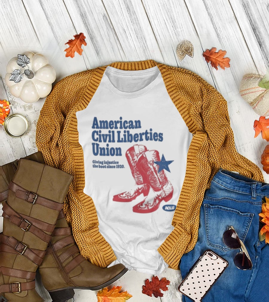 American Civil Liberties Union Cowboy Boots ACLU Star T-Shirt