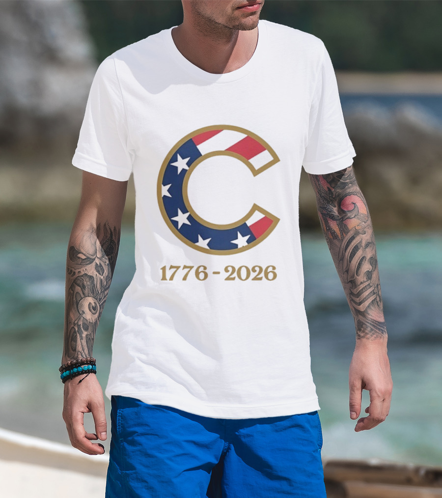 Chicago Cubs 1776 2026 Stars Stripes Fourth Of July MLB Anniversary T-Shirt