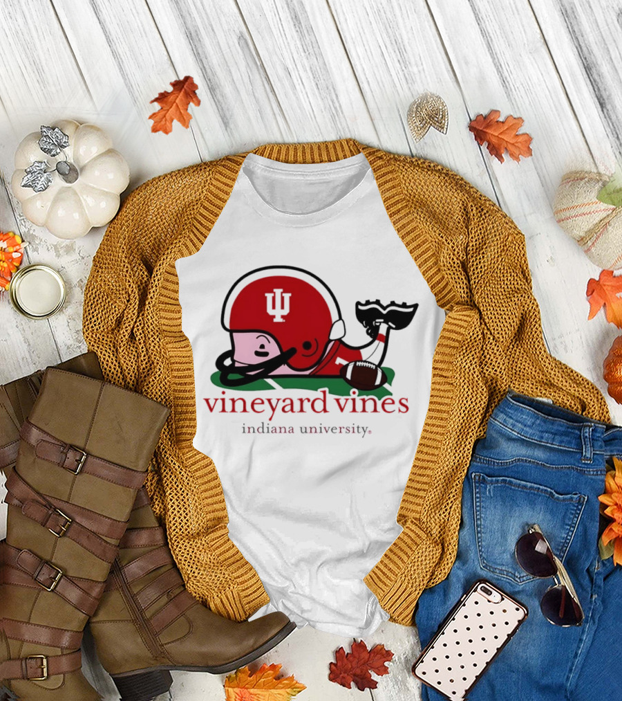 Indiana Hoosiers Football Whale Vineyard Vines Indiana University T-Shirt