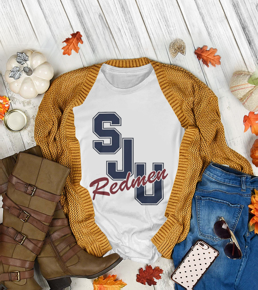 SJU Redmen Saint Johns University Vintage College Sports Memorabilia T-Shirt