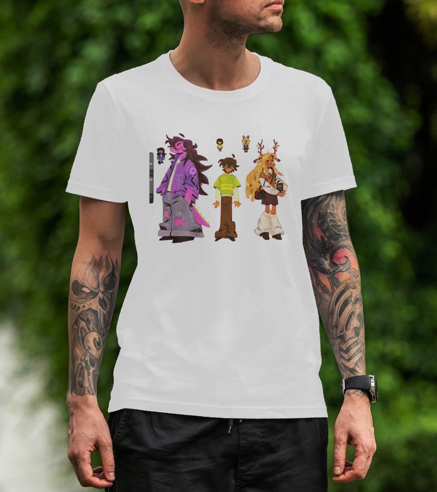 Deltarune Characters Illustrated Including Kris Susie And Noelle T-Shirt