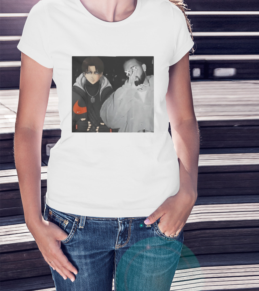 Levi Ackerman Nike Puffer Jacket Drake Crossover Fashion T-Shirt